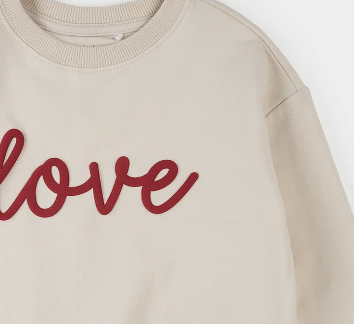 Beige Love Sweatshirt
