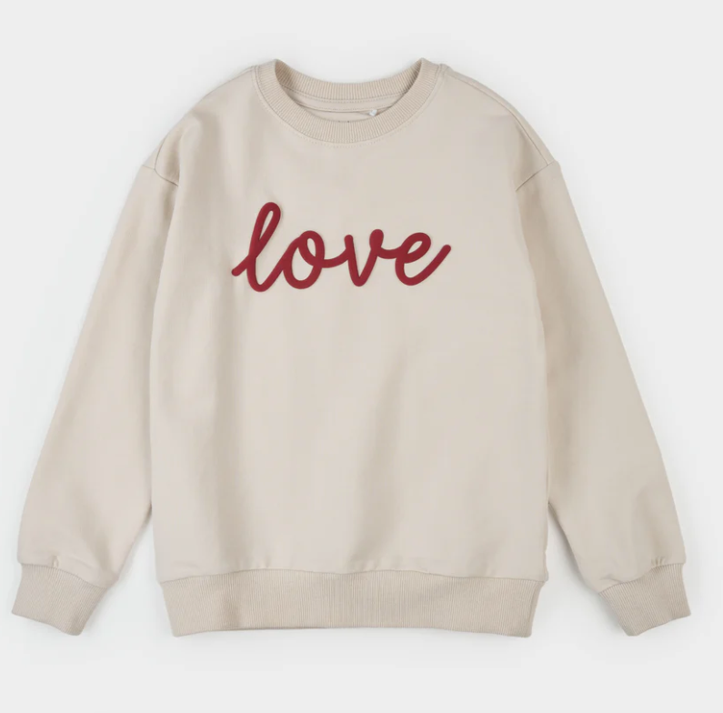 Beige Love Sweatshirt