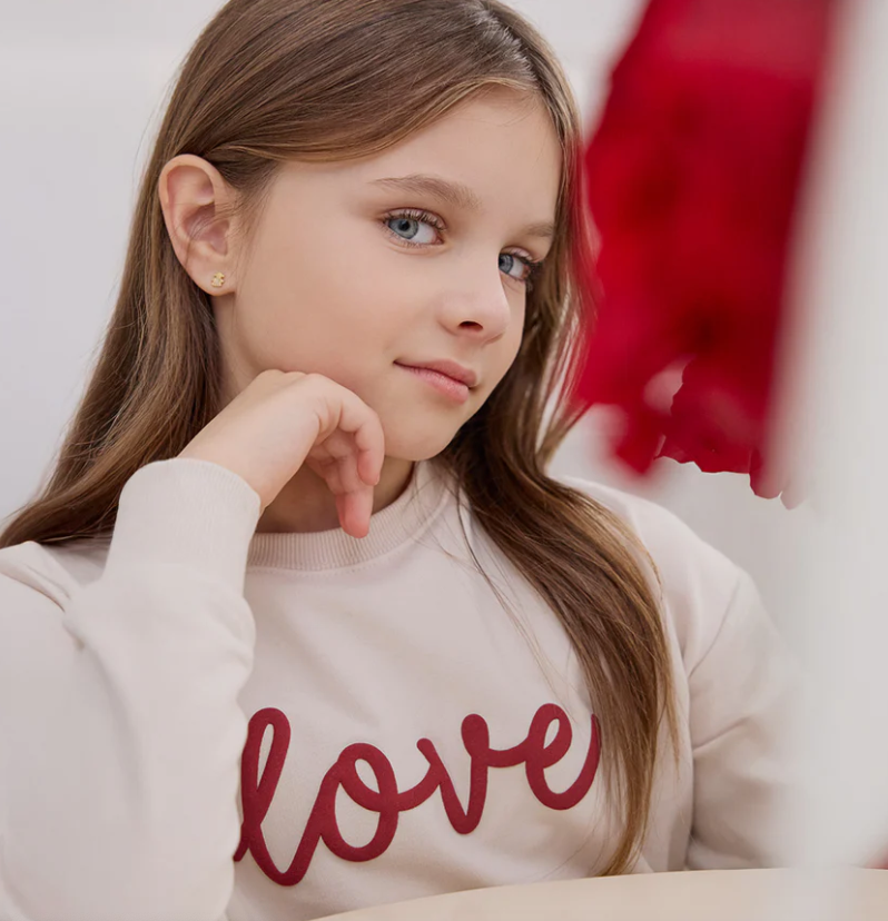 Beige Love Sweatshirt