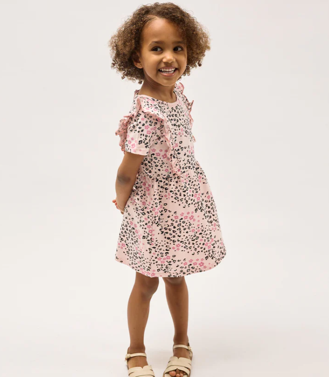 Lt Pink Leopard Dress