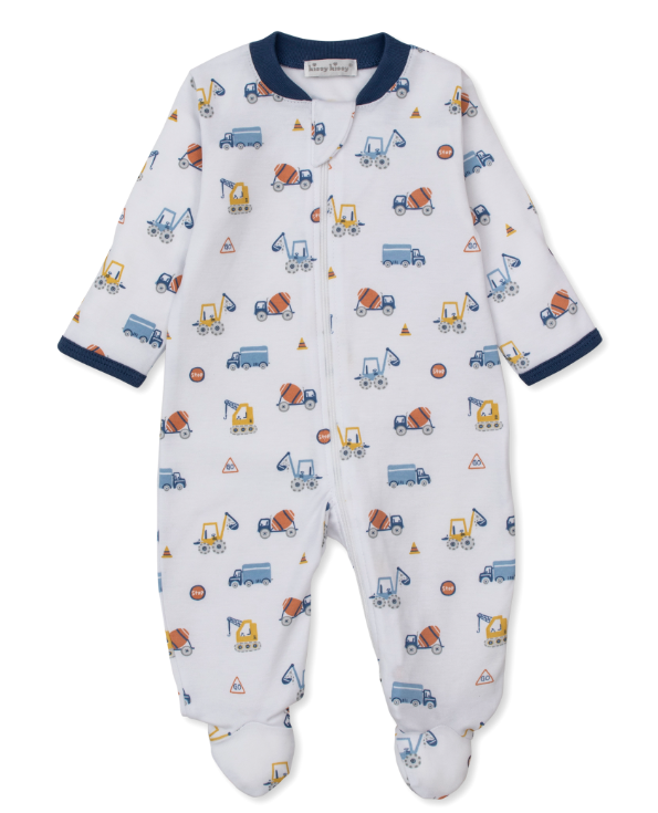 Construction Roadwork Footie w/Zipper