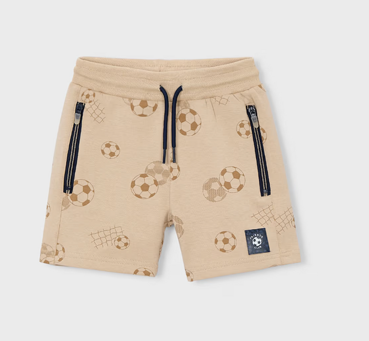 Beige Soccer Ball Short | 3209