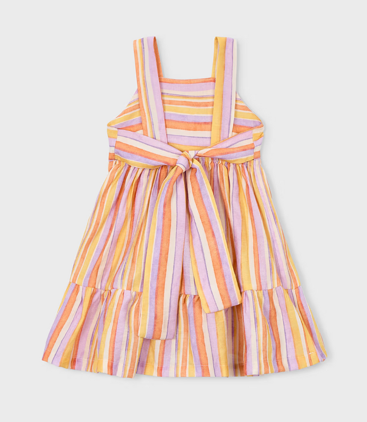 Lilac/Orange Striped Dress | 3936