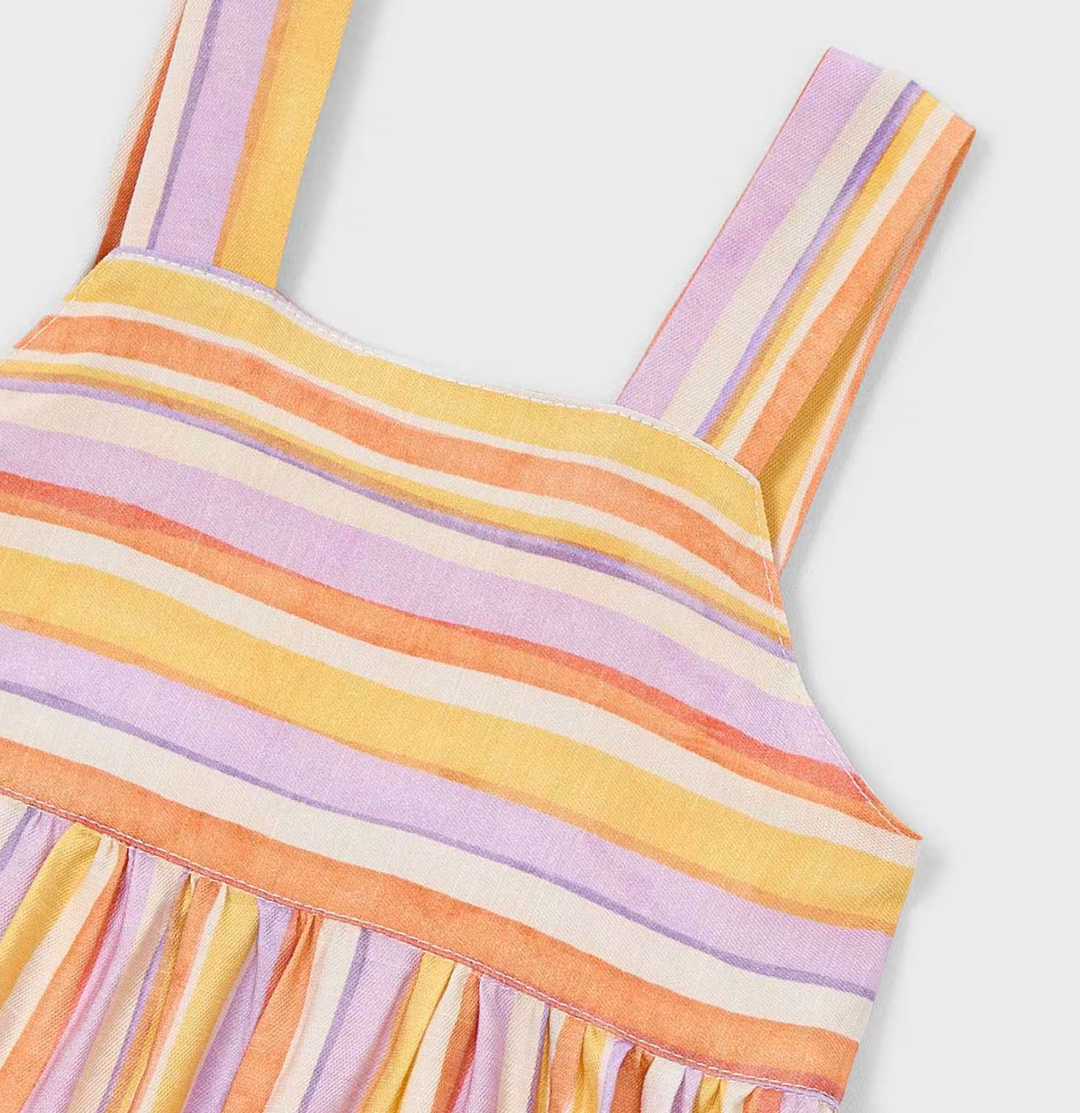 Lilac/Orange Striped Dress | 3936