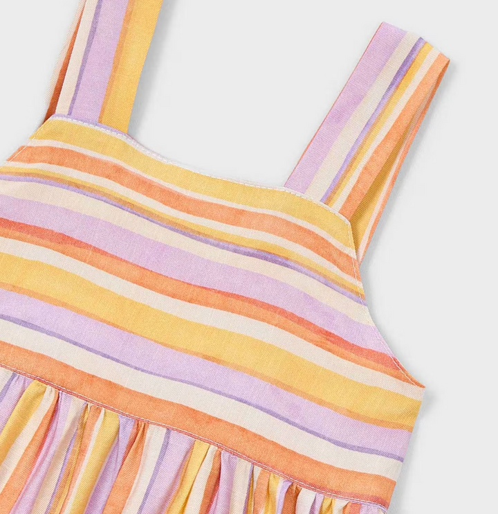 Lilac/Orange Striped Dress | 3936
