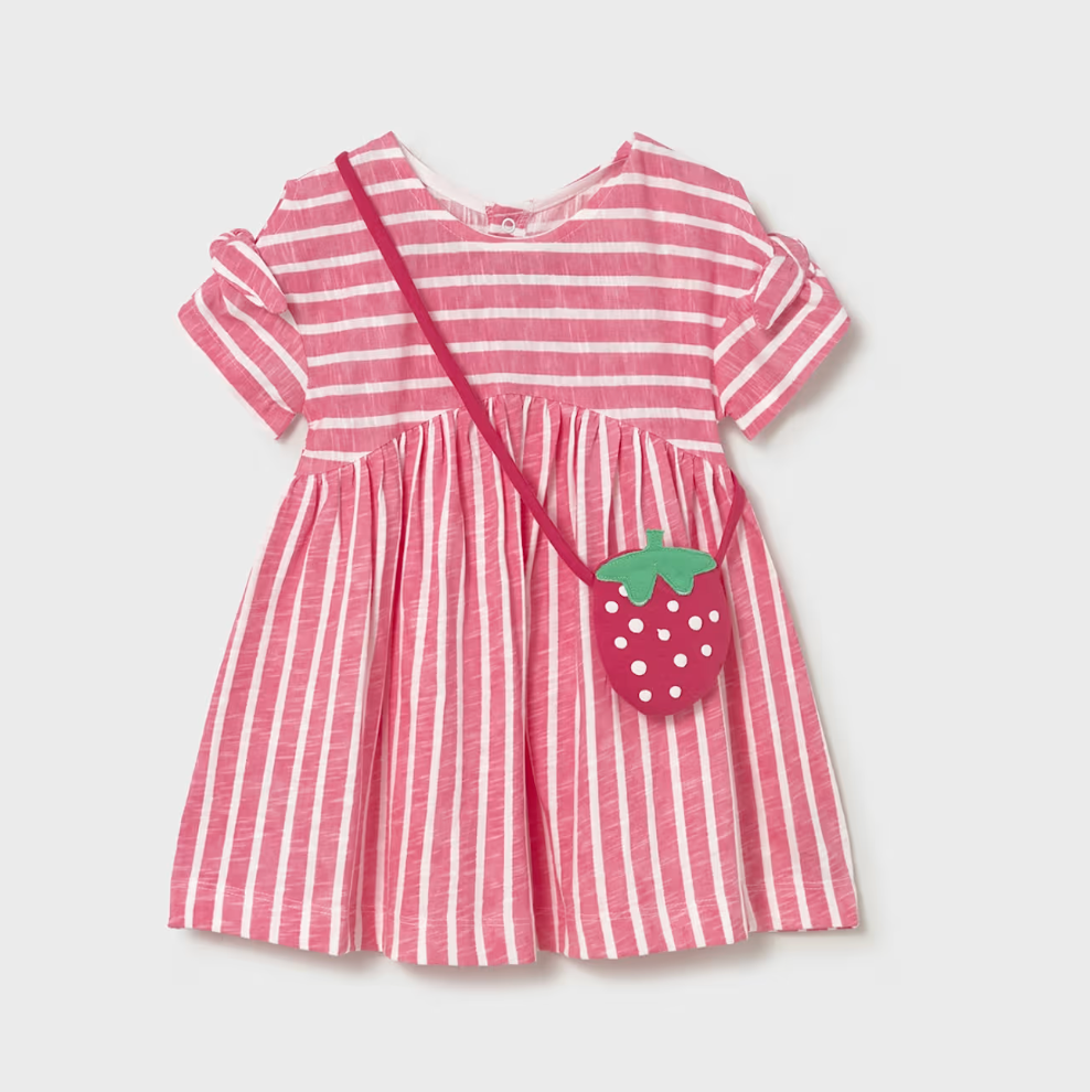 Red Stripe Dress w/Strawberry Crossbody | 1919