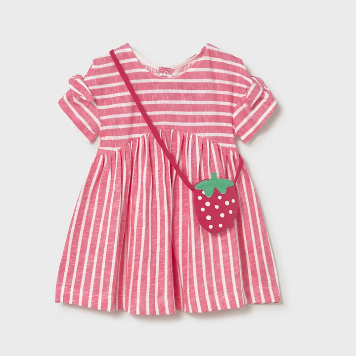Red Stripe Dress w/Strawberry Crossbody | 1919