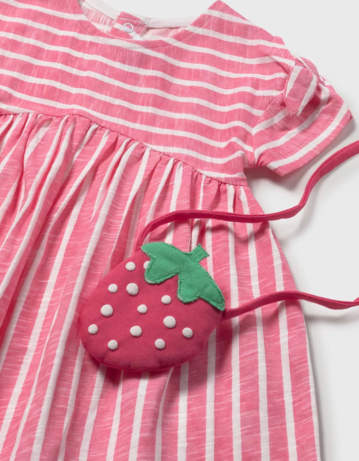 Red Stripe Dress w/Strawberry Crossbody | 1919