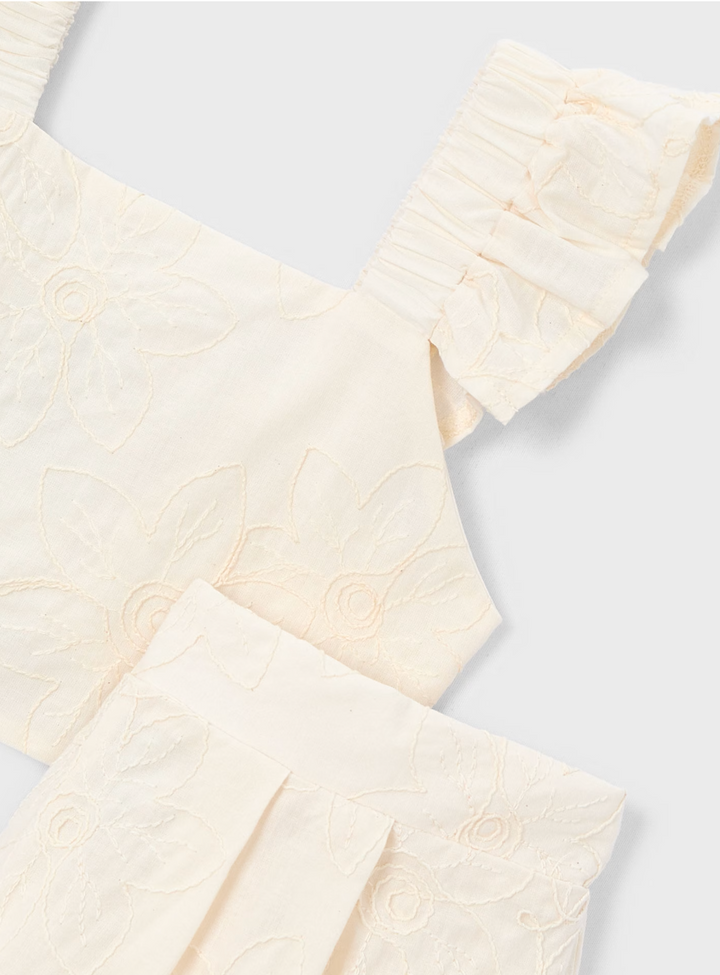 Ivory Ruffle Top & Short Set | 3235