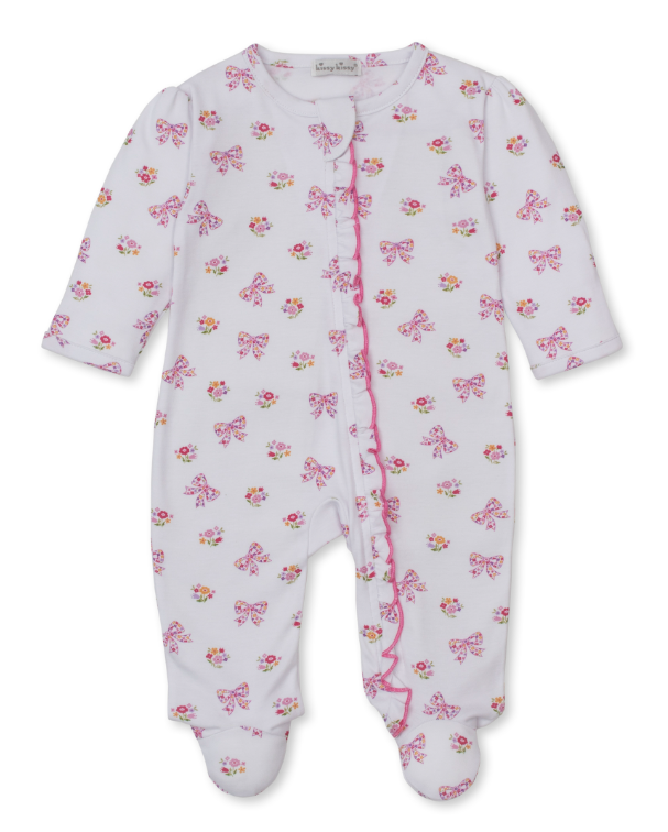 Blossoming Bows Footie w/Zipper