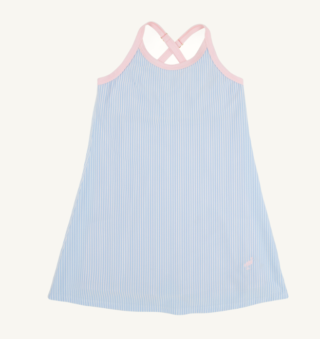 Prepletic Little Miss Tennis Dress | Beale Street Blue Seersucker