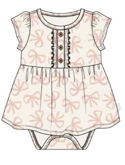 Pink Bow Bodysuit Dress