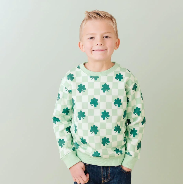 Shamrock Checkered St Patrick's Sweatshirt