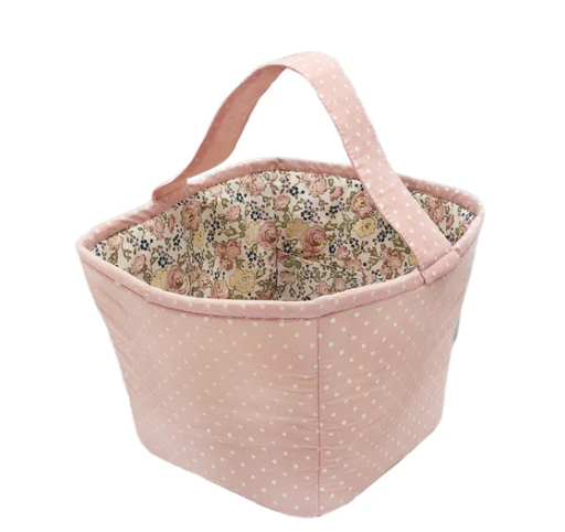 Pink Fabric Storage Basket