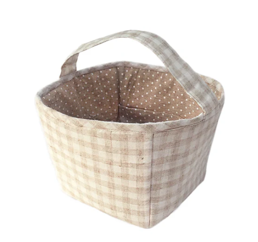 Tan Fabric Storage Basket