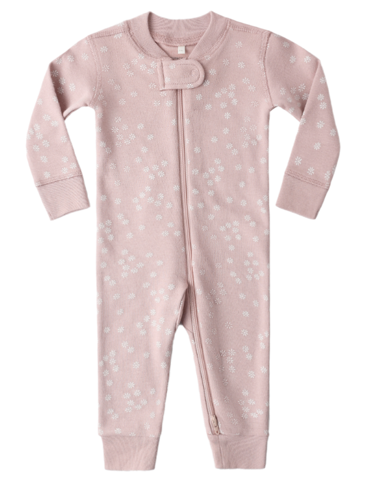 Zip Long Sleeve Sleeper | Mauve Daisy