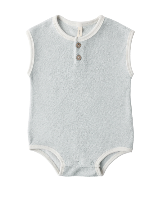Terry Cloth Romper | Sky