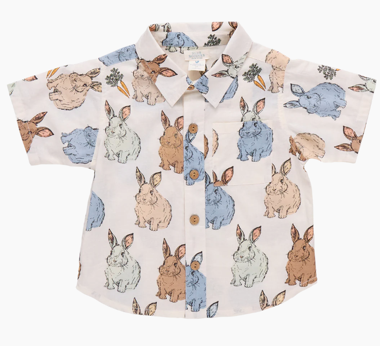 Jack Shirt | Blue Vintage Bunnies