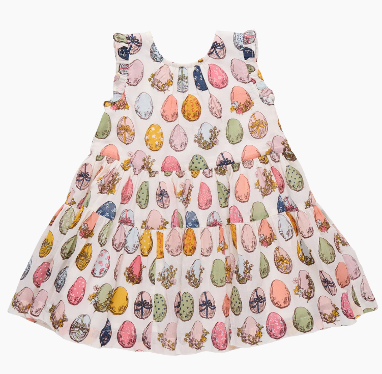 Eloise Ruffle Dress | Multi Eggs
