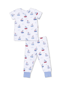 Loungewear Set | Bubbly Blue Sailboats