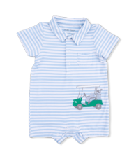 Polo Shortie Romper | Striped Golf