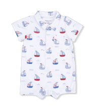 Polo Shortie Romper | Bubbly Sailboats