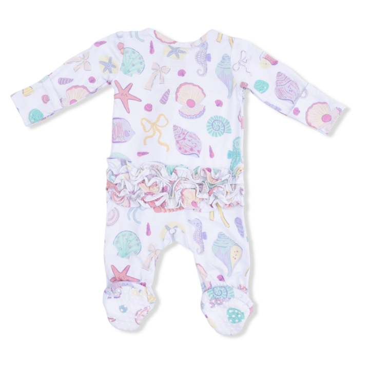 Two Way Zipper Ruffle Footie | Beach Days