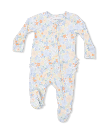 Two Way Zipper Ruffle Footie | Georgia Floral