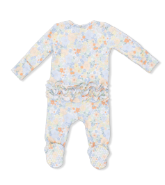 Two Way Zipper Ruffle Footie | Georgia Floral