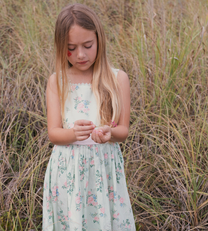 Organic Sateen Party Dress | Chateau Floral