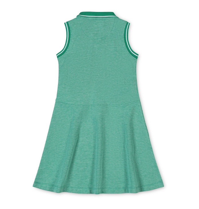 Organic Pique Polo Dress | Kelly Green