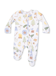 Two Way Zipper Footie | Blue Camping