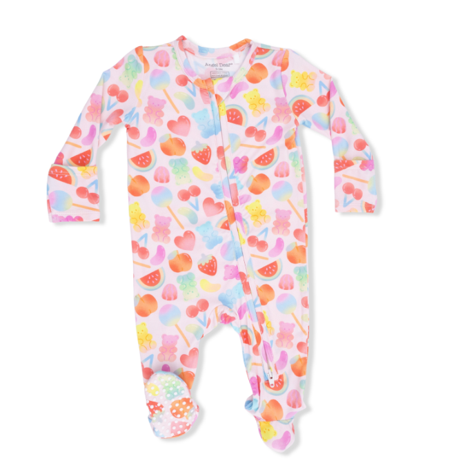 Two Way Zipper Footie | Gummy Bears
