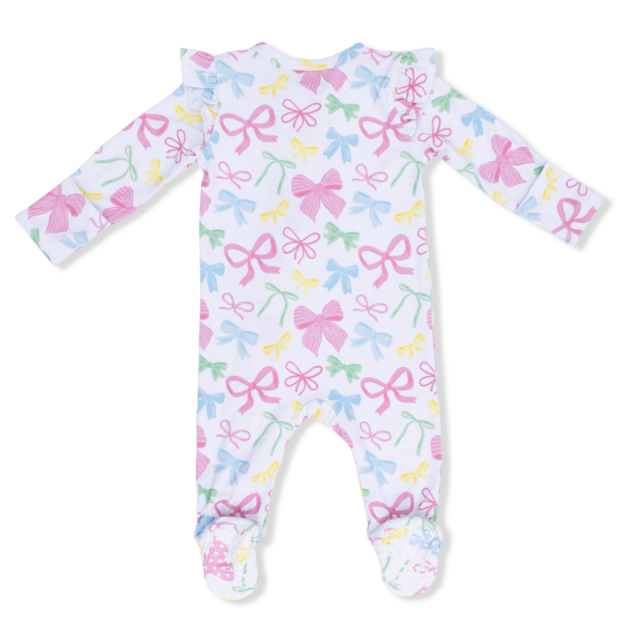 Two Way Zipper Ruffle Sleeve Footie | Sweet Bows