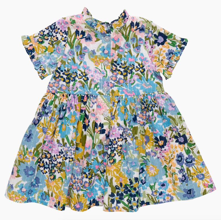 Autumn Dress | Blue Lg Sketched Floral