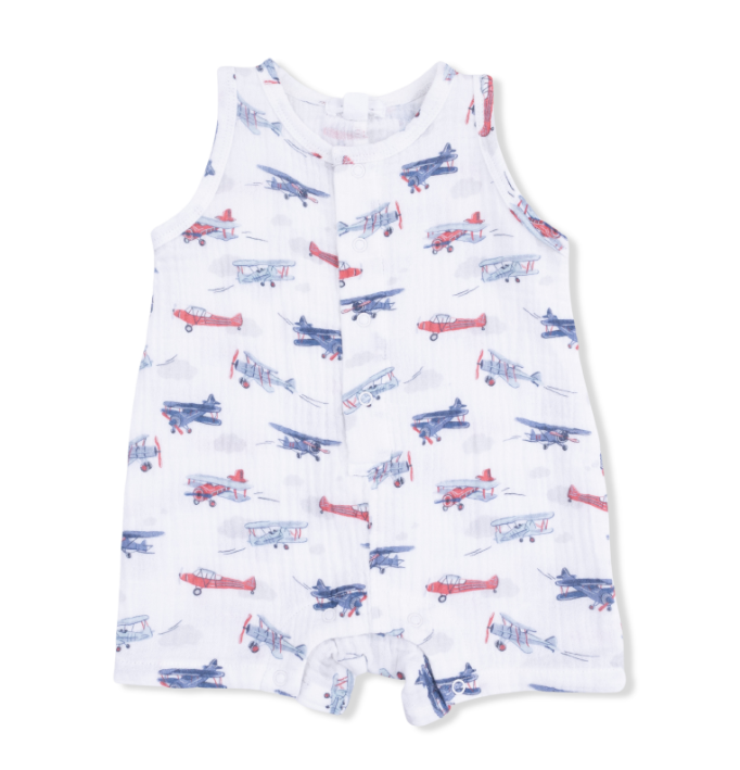 Shortie Romper | Vintage Planes