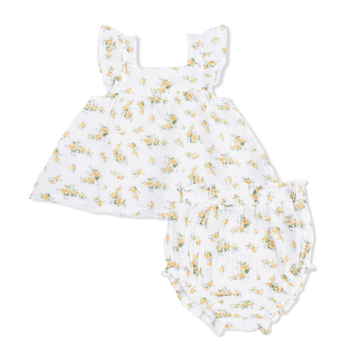 Pinafore Top & High Waisted Bloomer | Sunshine Roses