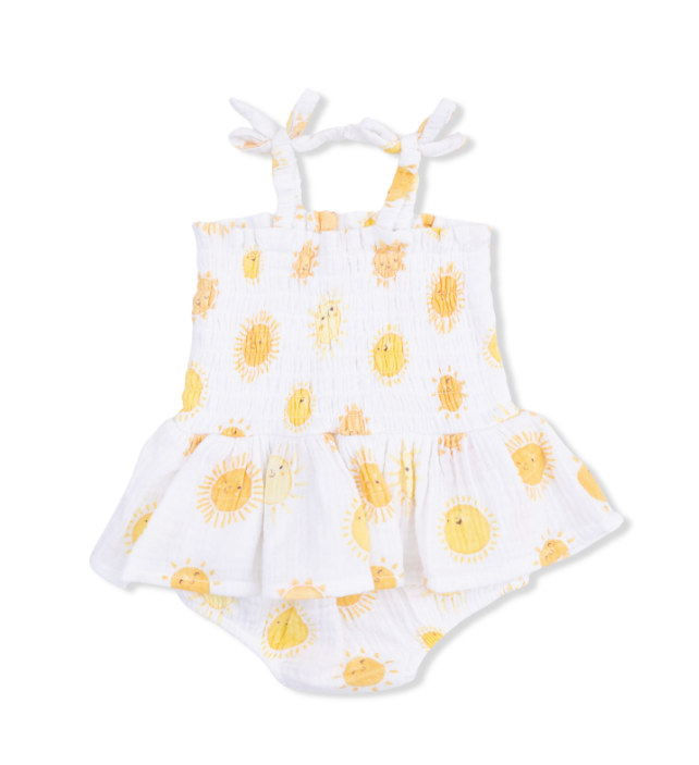 Smocked Bubble w/Skirt | Happy Suns