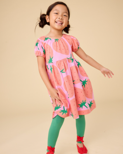 Puff Sleeve Empire Dress | Fresa Favoritas