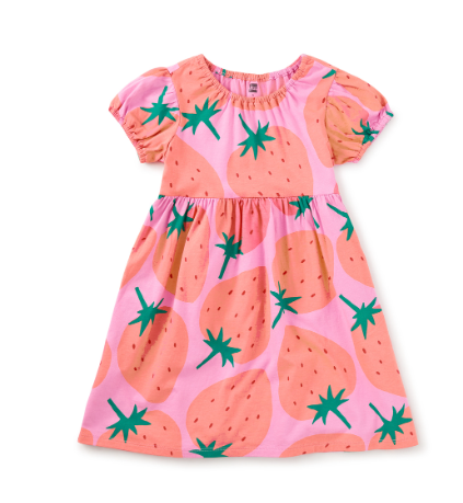 Puff Sleeve Empire Dress | Fresa Favoritas