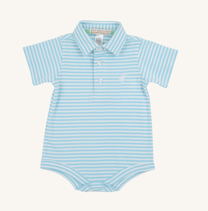 Prim and Proper Polo | Brookline Blue Stripe