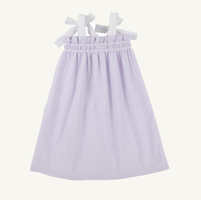 Lainey's Little Dress Woven Yarn | LauderdaleLavender Gingham