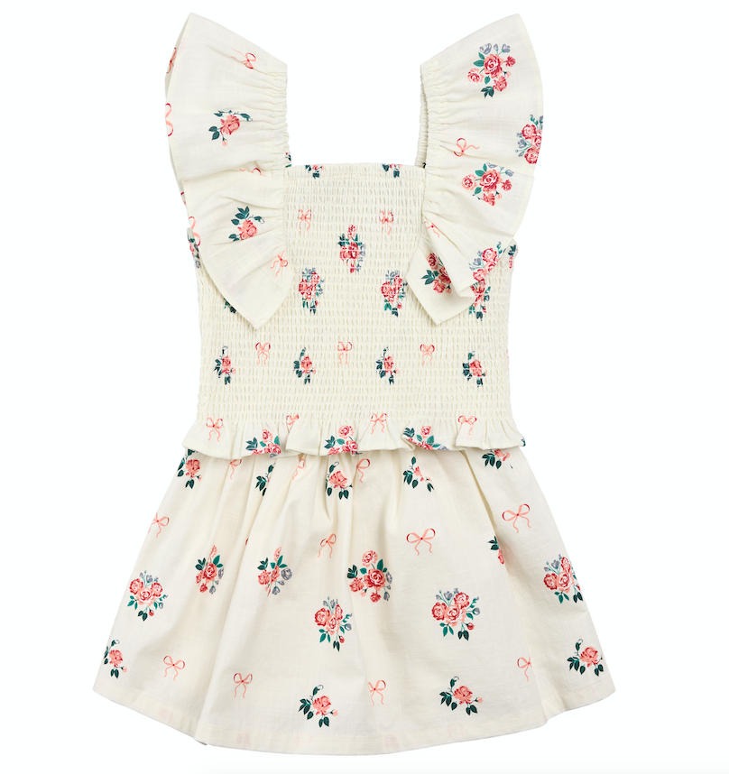 OffWhite Floral Ruffle Skirt Set