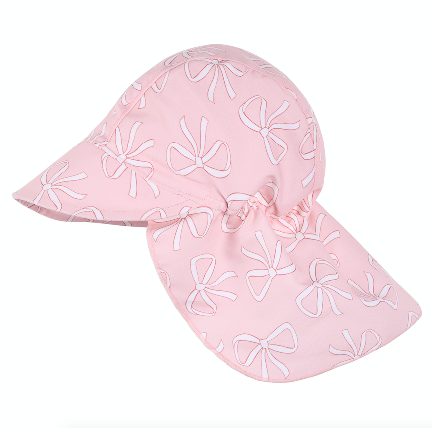 Pink Bow Woven Sunhat