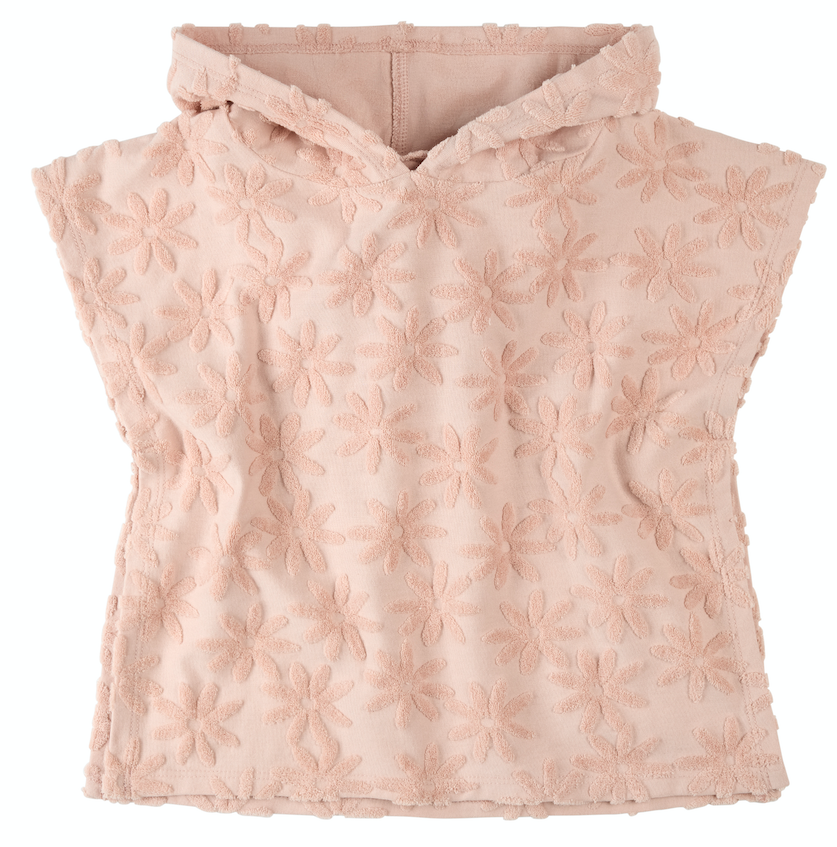 Pink Beach Knit Poncho