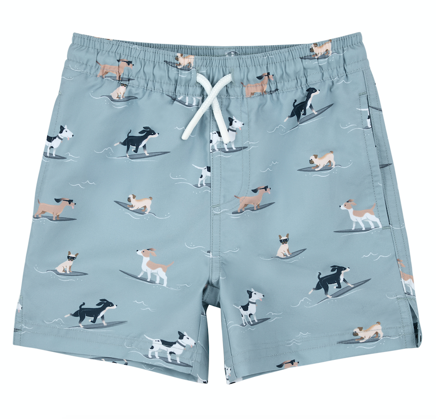 Lt Blue Puppy Swim Trunk
