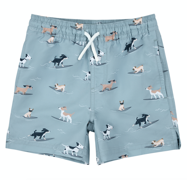 Lt Blue Puppy Swim Trunk