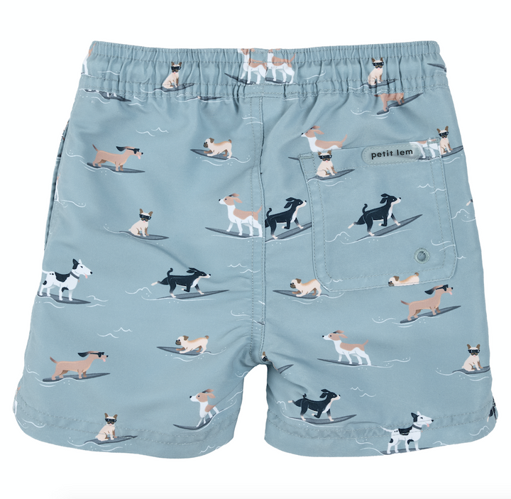 Lt Blue Puppy Swim Trunk