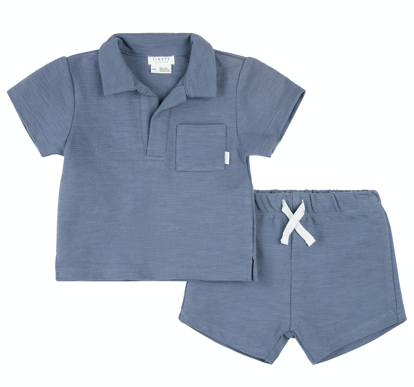 Deep Blue Shirt & Short Set