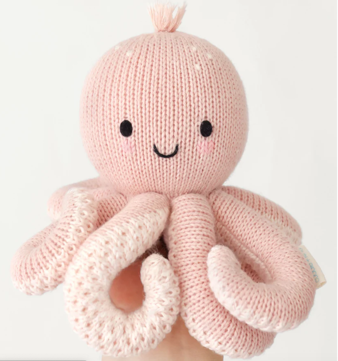 Baby Soft Coral Pink Octopus